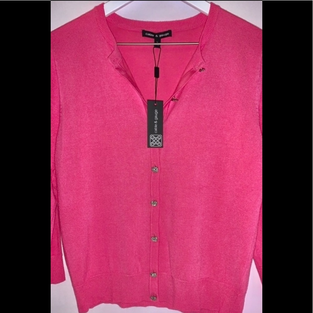 BLING New Heart Rhinestone Pink Sweater - Picture 3 of 6